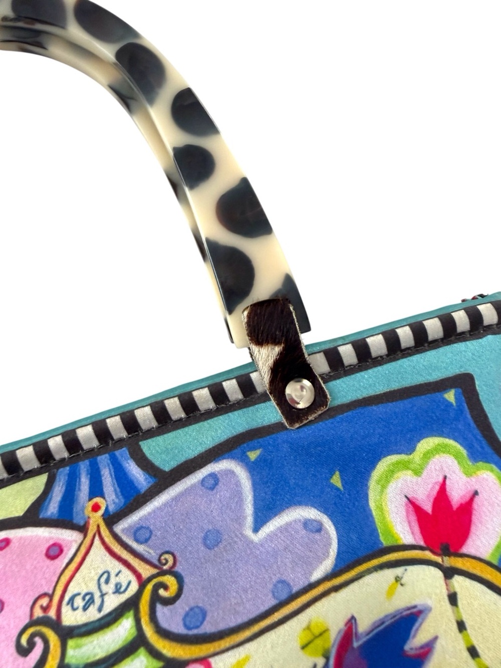 90s Y2K Wendy Costa x Rod Rojas Art To Wear Whimsical Shoe Print Bag - Picture 4 of 5